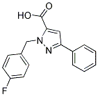 1-(4-FLUOROBENZYL)-3-PHENYL-1H-PYRAZOLE-5-CARBOXYLIC ACID Struktur