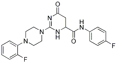 N-(4-FLUOROPHENYL)-2-(4-(2-FLUOROPHENYL)PIPERAZIN-1-YL)-6-OXO-3,4,5,6-TETRAHYDROPYRIMIDINE-4-CARBOXAMIDE Struktur