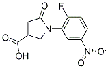 1-(2-FLUORO-5-NITROPHENYL)-5-OXOPYRROLIDINE-3-CARBOXYLIC ACID Struktur