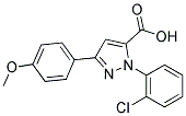 1-(2-CHLOROPHENYL)-3-(4-METHOXYPHENYL)-1H-PYRAZOLE-5-CARBOXYLIC ACID Struktur