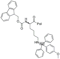 FMOC-D-LYS(MTT)-4-METHYLBENZHYDRYL RESIN Struktur