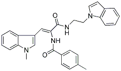 N-[(Z)-1-({[2-(1H-INDOL-1-YL)ETHYL]AMINO}CARBONYL)-2-(1-METHYL-1H-INDOL-3-YL)ETHENYL]-4-METHYLBENZAMIDE Struktur