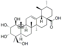 1B,2A,3A,24-TETRAHYDROXY-12-URSEN-28-OIC ACID Struktur