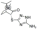 (3R)-3-[(5-AMINO-1H-1,2,4-TRIAZOL-3-YL)SULFANYL]-1,7,7-TRIMETHYLBICYCLO[2.2.1]HEPTAN-2-ONE Struktur