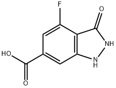 4-FLUORO-3-HYDROXY-6-(1H)INDAZOLE CARBOXYLIC ACID Struktur