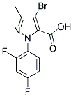 4-BROMO-1-(2,4-DIFLUOROPHENYL)-3-METHYL-1H-PYRAZOLE-5-CARBOXYLIC ACID Struktur