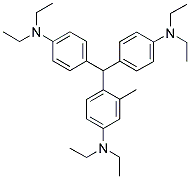 BIS-(4-DIETHYLAMINOPHENYL)(2-METHYL-4-DIETHYL-AMINOPHENYL)METHANE Struktur