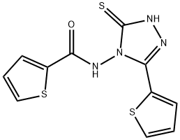 N-[3-SULFANYL-5-(2-THIENYL)-4H-1,2,4-TRIAZOL-4-YL]-2-THIOPHENECARBOXAMIDE Struktur