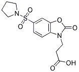 3-[2-OXO-6-(PYRROLIDIN-1-YLSULFONYL)-1,3-BENZOXAZOL-3(2H)-YL]PROPANOIC ACID Struktur