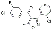 4-(4-CHLORO-3-FLUOROBENZOYL)-3-(2-CHLOROPHENYL)-5-METHYLISOXAZOLE Struktur