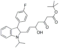 TERT-BUTYL 7-[3-(4-FLUOROPHENYL)-1-ISOPROPYL-2,3-DIHYDROINDOL-2-YL]-5-HYDROXY-3-OXOHEPT-6-ENOATE Struktur