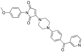 1-(4-METHOXYPHENYL)-3-{4-[4-(3-PYRIDINYLCARBONYL)PHENYL]-1-PIPERAZINYL}-1H-PYRROLE-2,5-DIONE Struktur