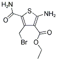 ETHYL 2-AMINO-5-(AMINOCARBONYL)-4-(BROMOMETHYL)THIOPHENE-3-CARBOXYLATE Struktur