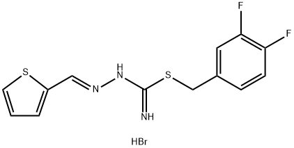 (1-AZA-2-(2-THIENYL)VINYL)(((3,4-DIFLUOROPHENYL)METHYLTHIO)IMINOMETHYL)AMINE, HYDROBROMIDE Struktur