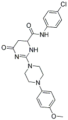 N-(4-CHLOROPHENYL)-2-(4-(4-METHOXYPHENYL)PIPERAZIN-1-YL)-6-OXO-3,4,5,6-TETRAHYDROPYRIMIDINE-4-CARBOXAMIDE Struktur