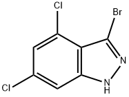 3-BROMO-4,6-DICHLORO (1H)INDAZOLE Struktur