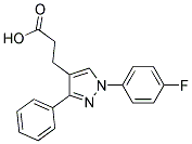 3-(1-(4-FLUOROPHENYL)-3-PHENYL-1H-PYRAZOL-4-YL)PROPANOIC ACID Struktur