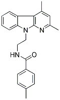 N-[2-(2,4-DIMETHYL-9H-PYRIDO[2,3-B]INDOL-9-YL)ETHYL]-4-METHYLBENZAMIDE Struktur