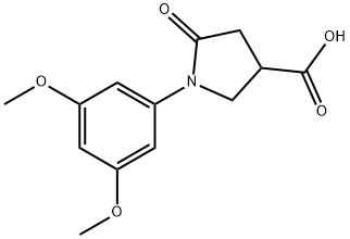 1-(3,5-DIMETHOXYPHENYL)-5-OXOPYRROLIDINE-3-CARBOXYLIC ACID Struktur