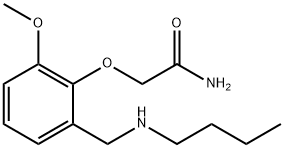 2-(2-((BUTYLAMINO)METHYL)-6-METHOXYPHENOXY)ACETAMIDE Struktur