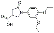 1-(3,4-DIETHOXYPHENYL)-5-OXOPYRROLIDINE-3-CARBOXYLIC ACID Struktur