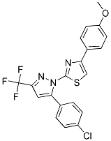 2-[5-(4-CHLOROPHENYL)-3-(TRIFLUOROMETHYL)-1H-PYRAZOL-1-YL]-4-(4-METHOXYPHENYL)-1,3-THIAZOLE Struktur