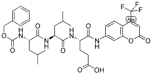 Z-LEU-LEU-GLU-7-AMINO-4-TRIFLUOROMETHYLCOUMARIN Struktur