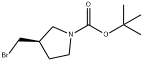 3(R)-BROMOMETHYL-PYRROLIDINE-1-CARBOXYLIC ACID TERT-BUTYL ESTER Struktur