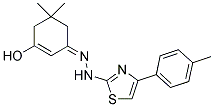 (1Z)-3-HYDROXY-5,5-DIMETHYLCYCLOHEX-2-EN-1-ONE [4-(4-METHYLPHENYL)-1,3-THIAZOL-2-YL]HYDRAZONE Struktur