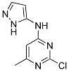 (2-CHLORO-6-METHYL-PYRIMIDIN-4-YL)-(2H-PYRAZOL-3-YL)-AMINE Struktur