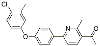 1-(6-(4-(4-CHLORO-3-METHYLPHENOXY)PHENYL)-2-METHYLPYRIDIN-3-YL)ETHANONE Struktur