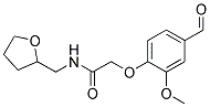 2-(4-FORMYL-2-METHOXYPHENOXY)-N-(TETRAHYDROFURAN-2-YLMETHYL)ACETAMIDE Struktur