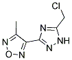 3-[5-(CHLOROMETHYL)-1H-1,2,4-TRIAZOL-3-YL]-4-METHYL-1,2,5-OXADIAZOLE Struktur