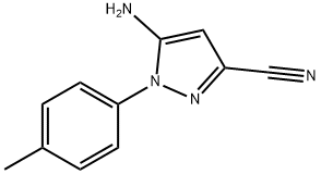 5-AMINO-1-(4-METHYLPHENYL)-1H-PYRAZOLE-3-CARBONITRILE Struktur