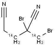 1,2-DIBROMO-2,4-DICYANOBUTANE-1,3-14C Struktur