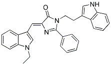 (Z)-1-(2-(1H-INDOL-3-YL)ETHYL)-4-((1-ETHYL-1H-INDOL-3-YL)METHYLENE)-2-PHENYL-1H-IMIDAZOL-5(4H)-ONE Struktur