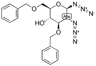 AZIDO 2-AZIDO-3,6-DI-O-BENZYL-1,2-DIDEOXY-BETA-D-GLUCOPYRANOSE Struktur