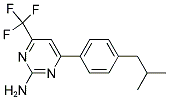 4-(TRIFLUOROMETHYL)-6-(4-ISOBUTYLPHENYL)PYRIMIDIN-2-AMINE Struktur