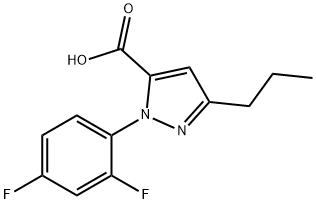 1-(2,4-DIFLUOROPHENYL)-3-PROPYL-1H-PYRAZOLE-5-CARBOXYLIC ACID Struktur