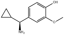 4-((1S)AMINOCYCLOPROPYLMETHYL)-2-METHOXYPHENOL Struktur