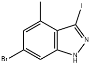 6-BROMO-3-IODO-4-METHYL (1H)INDAZOLE Struktur