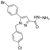 1-(4-CHLOROBENZYL)-5-(4-BROMOPHENYL)-1H-PYRAZOLE-3-CARBOHYDRAZIDE Struktur