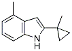 4-METHYL-2-(1-METHYL-CYCLOPROPYL)-1H-INDOLE Struktur