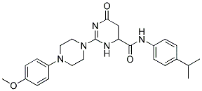 N-(4-ISOPROPYLPHENYL)-2-(4-(4-METHOXYPHENYL)PIPERAZIN-1-YL)-6-OXO-3,4,5,6-TETRAHYDROPYRIMIDINE-4-CARBOXAMIDE Struktur