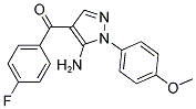 (5-AMINO-1-(4-METHOXYPHENYL)-1H-PYRAZOL-4-YL)(4-FLUOROPHENYL)METHANONE Struktur