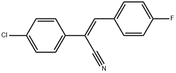 (2Z)-2-(4-CHLOROPHENYL)-3-(4-FLUOROPHENYL)ACRYLONITRILE Struktur