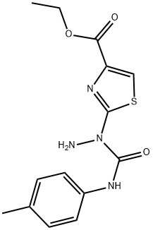 ETHYL 2-(1-{[(4-METHYLPHENYL)AMINO]CARBONYL}HYDRAZINO)-1,3-THIAZOLE-4-CARBOXYLATE Struktur