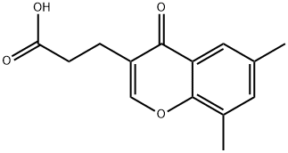 3-(6,8-DIMETHYL-4-OXO-4H-CHROMEN-3-YL)PROPANOIC ACID Struktur