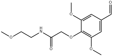 2-(4-FORMYL-2,6-DIMETHOXYPHENOXY)-N-(2-METHOXYETHYL)ACETAMIDE Struktur