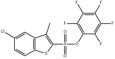 PENTAFLUOROPHENYL 5-CHLORO-3-METHYL-BENZO[B]THIOPHENE-2-SULFONATE Struktur